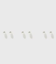 New Look 3 Pack Real Sliver Plate Ball Stud Earrings